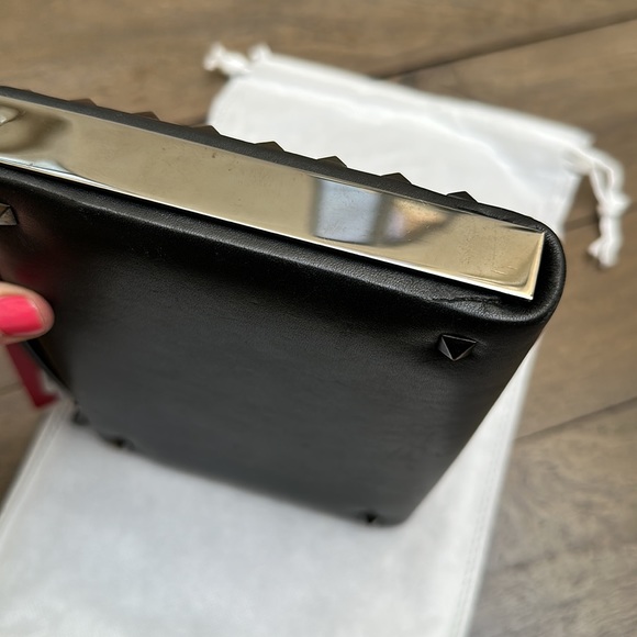 NEW Valentino Rockstud Studded Minaudiere Clutch - Picture 14 of 14